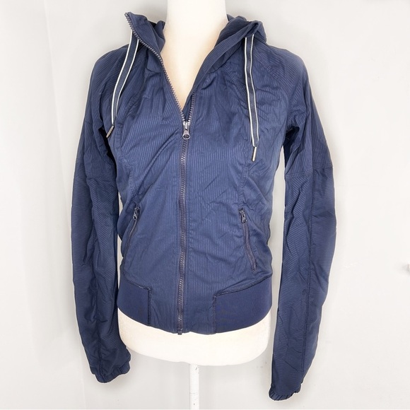 lululemon athletica Jackets & Blazers - Lululemon Dance Studio Navy Blue Hooded Jacket 6